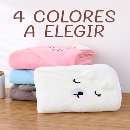 TOALLA DE BAÑO INFANTIL CON CAPA DE VELLÓN