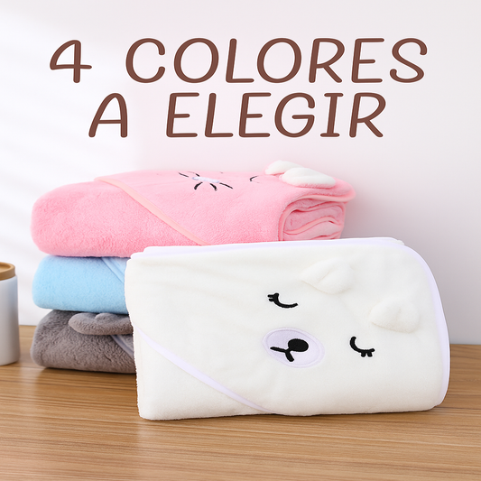 TOALLA DE BAÑO INFANTIL CON CAPA DE VELLÓN