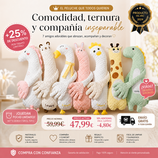 🦄 Almohada de Abrazo Bebé – Cojín de Sueño Seguro y Suave