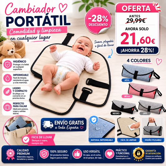 CAMBIADOR PORTÁTIL PARA BEBÉS