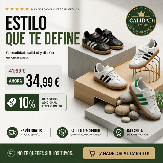 Bambas Deportivas Infantiles - Zapatillas Casual con Velcro para Niños y Niñas