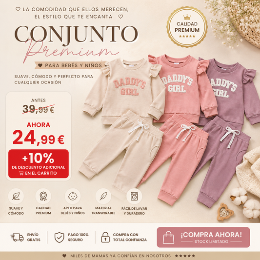 CONJUNTO CHANDAL NIÑA 0 A 3 AÑOS