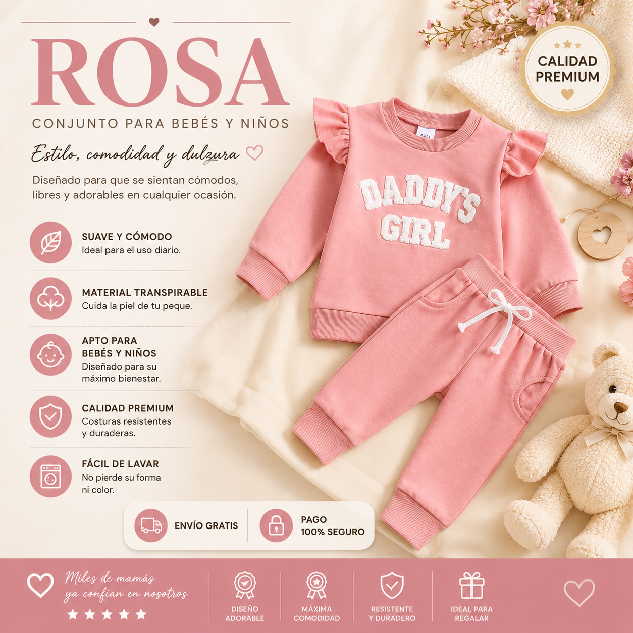 CONJUNTO CHANDAL NIÑA 0 A 3 AÑOS