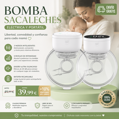 Bomba Sacaleches Materna Eléctrica | Potente, Silenciosa y Portátil