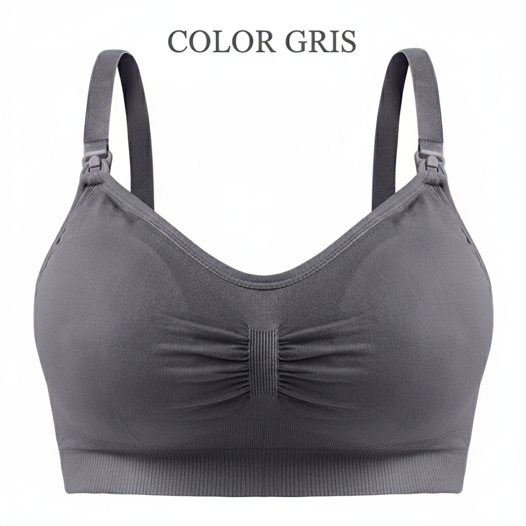 Sujetador de lactancia con hebilla y sin aro de acero