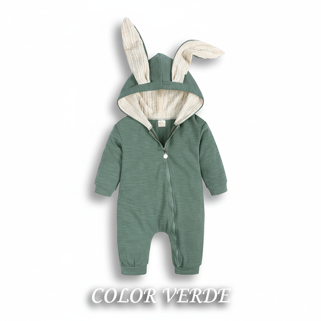 Mono de una pieza con capucha y cremallera