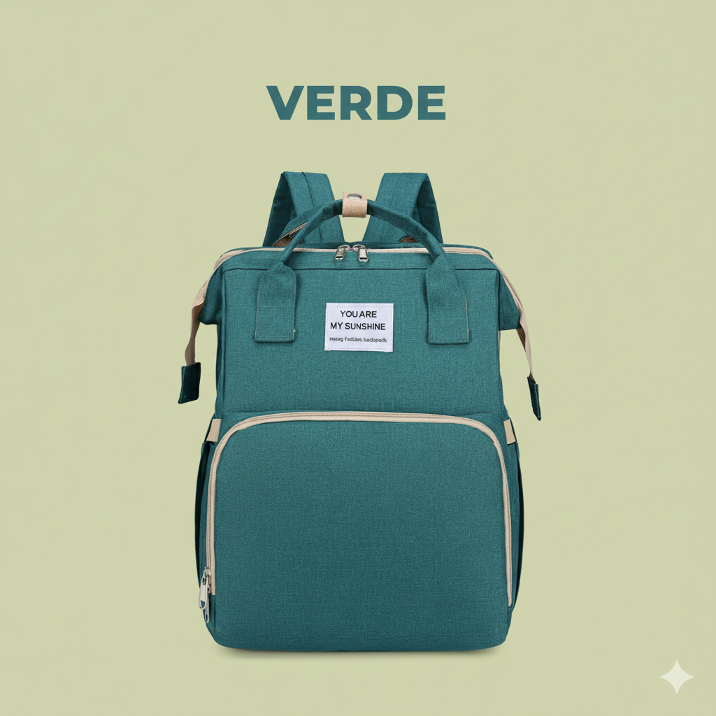 MOCHILA MULTIUSOS CON CUNA PLEGABLE PARA BEBÉS