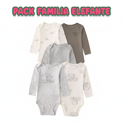 PACK 5 BODYS ALGODÓN