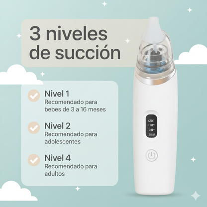 💨 Aspirador Nasal Eléctrico para Bebés – Limpieza Suave y Eficaz contra la Congestión Nasal