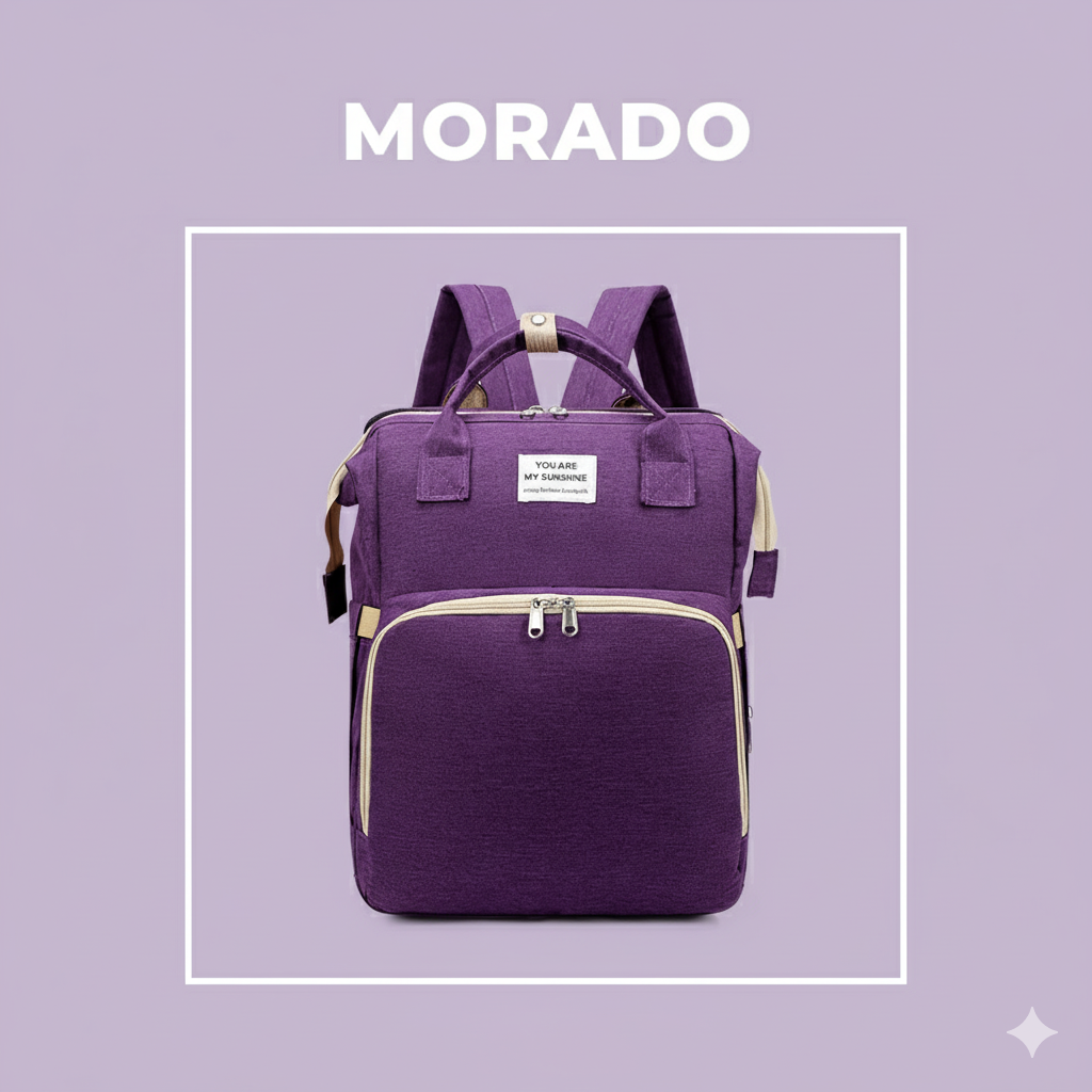 MOCHILA MULTIUSOS CON CUNA PLEGABLE PARA BEBÉS