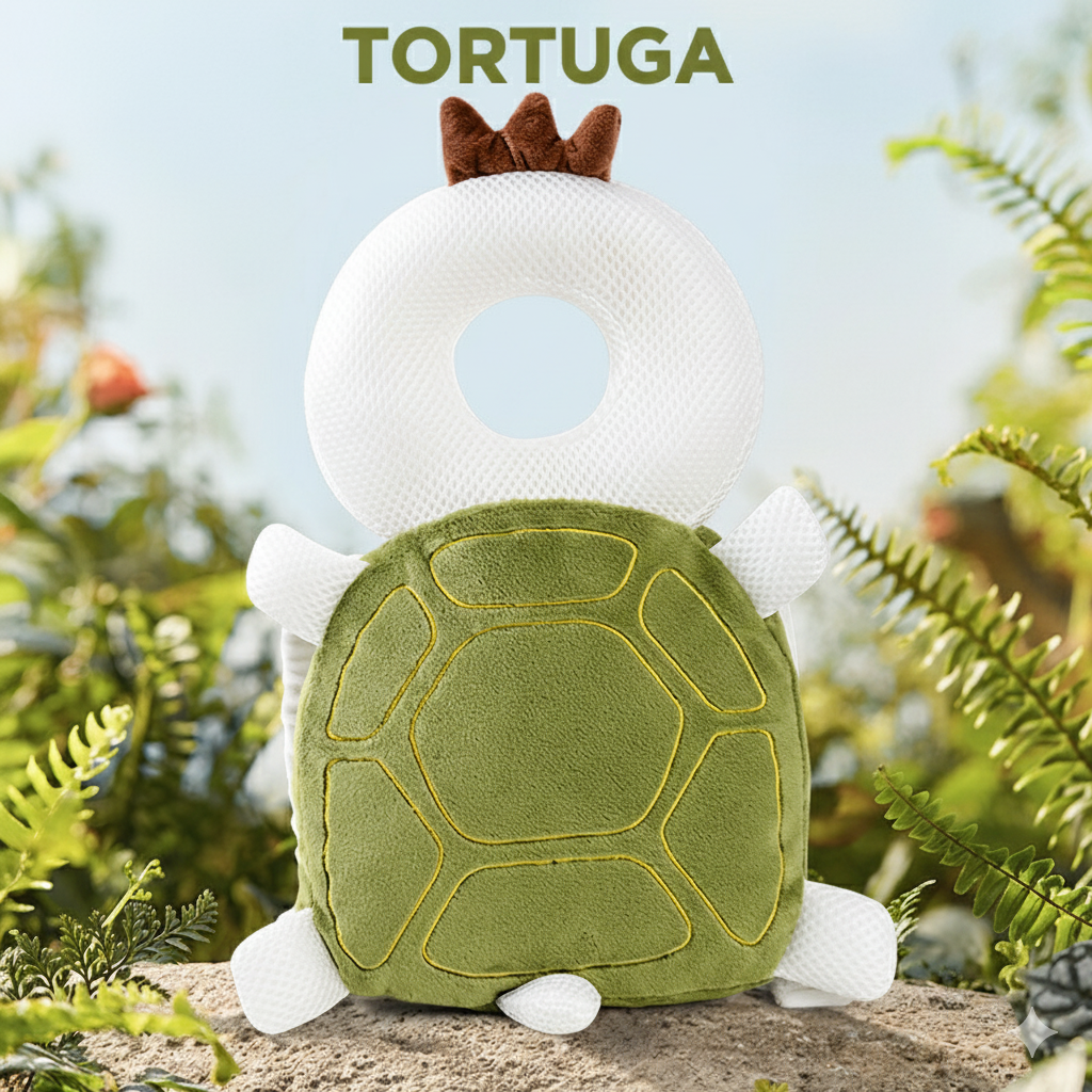 REPOSACABEZA, ANTICAIDAS PARA BEBÉS, ALMOHADA DE ESPALDA CON PROTECTOR