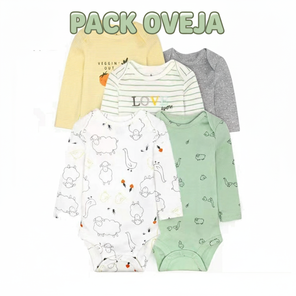 PACK 5 BODYS ALGODÓN