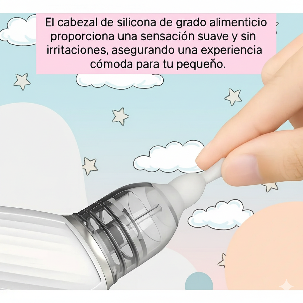 💨 Aspirador Nasal Eléctrico para Bebés – Limpieza Suave y Eficaz contra la Congestión Nasal