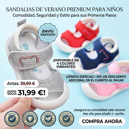 Sandalias Bebé Primeros Pasos Transpirables Suela Blanda 6 Meses a 3 Años