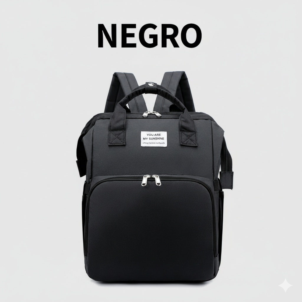 MOCHILA MULTIUSOS CON CUNA PLEGABLE PARA BEBÉS