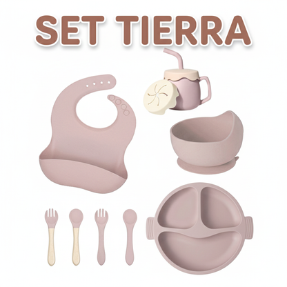 VAJILLA INFANTIL DE SILICONA 8 PIEZAS