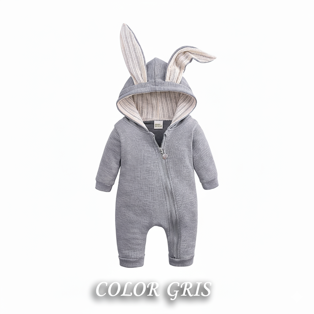 Mono de una pieza con capucha y cremallera