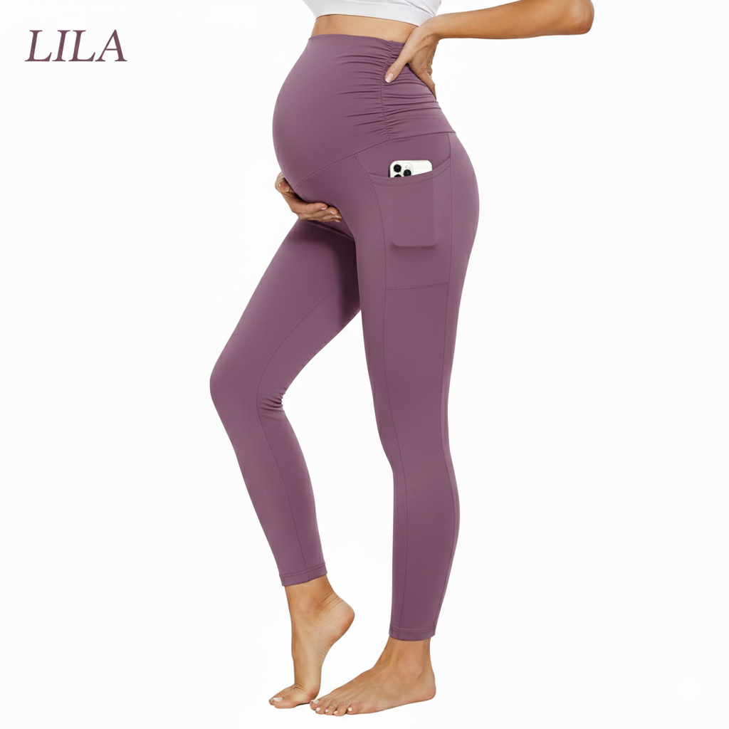 Mallas Yoga Premamá Ultra Suaves: Máximo Soporte, Cero Presión y Bolsillos Funcionales