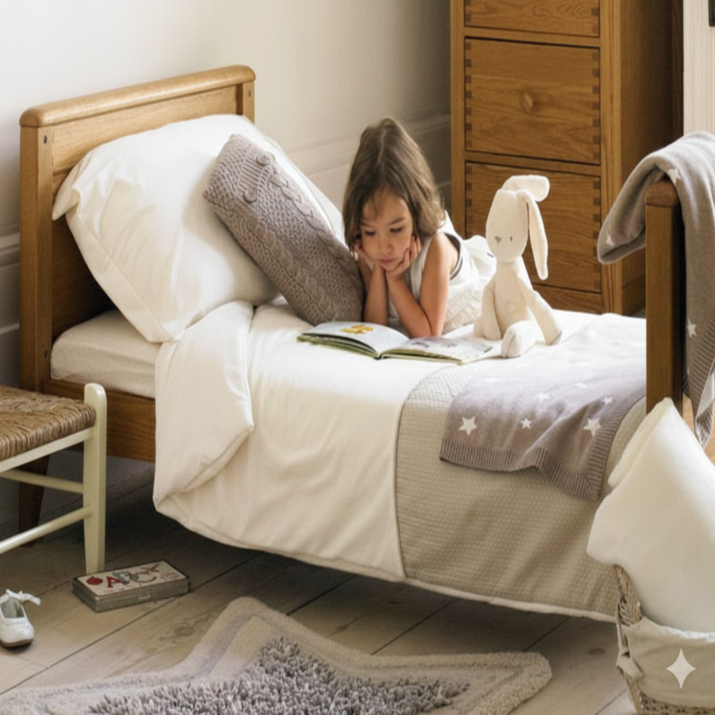 Peluche Dudu Conejito 43 cm – Suave, Blanco y Rosa | Juguete de Apego para Bebés