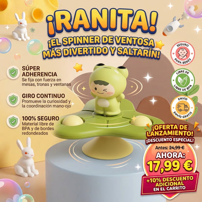Juguete Giratorio con Ventosa para Bebés | Sonajero Sensorial Antiestrés