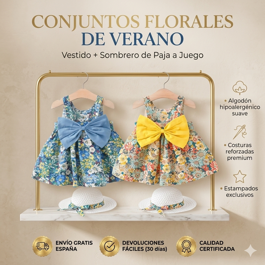 Vestido Princesa Niña con Lazo Estilo Campestre