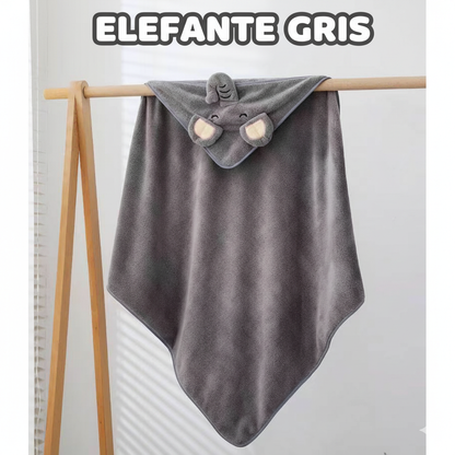TOALLA DE BAÑO INFANTIL CON CAPA DE VELLÓN