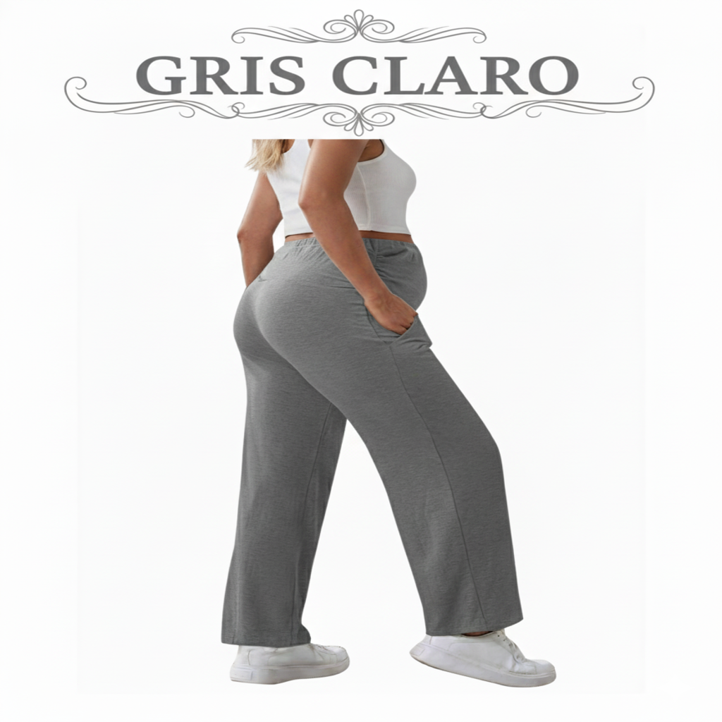 Pantalones Rectos de Embarazo con Cintura Ajustable – Cómodos, Suaves y Transpirables