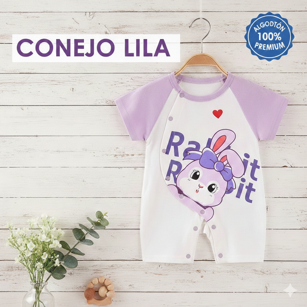 Body Bebé Manga Corta 100% Algodón - Recien Nacido Verano Transpirable