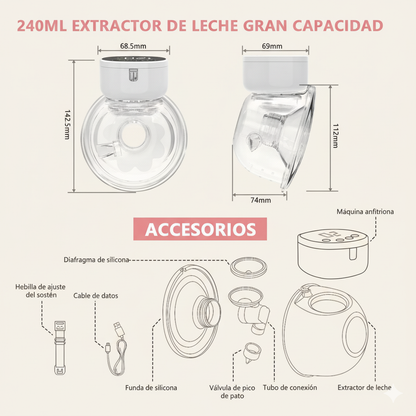 Bomba Sacaleches Materna Eléctrica | Potente, Silenciosa y Portátil