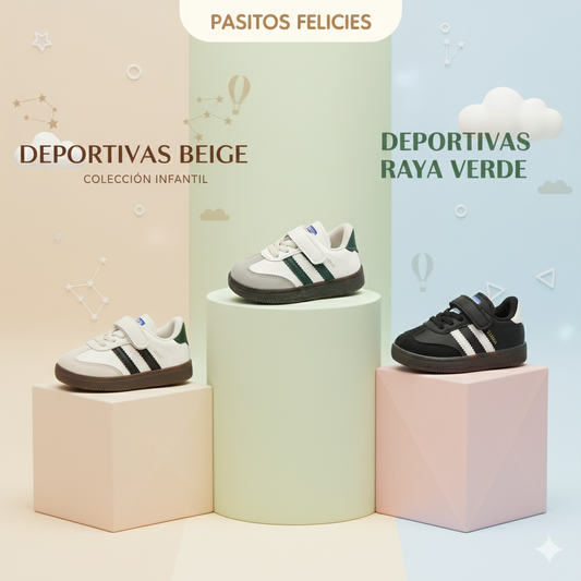Bambas Deportivas Infantiles - Zapatillas Casual con Velcro para Niños y Niñas