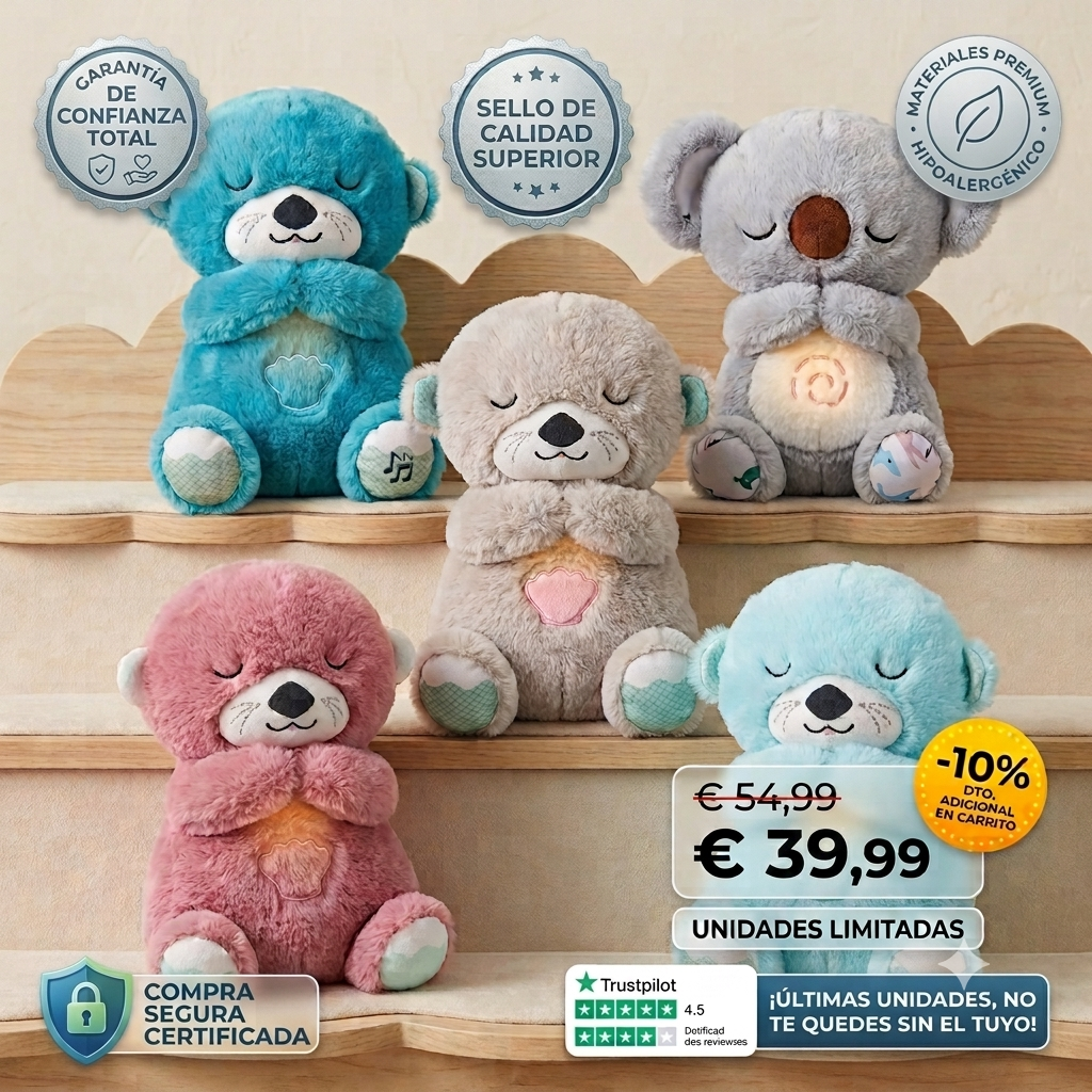 Peluche que Respira – Compañero Calmante para el Sueño del Bebé