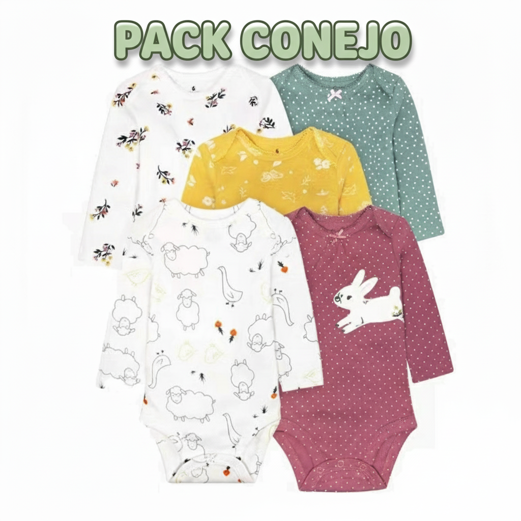 PACK 5 BODYS ALGODÓN