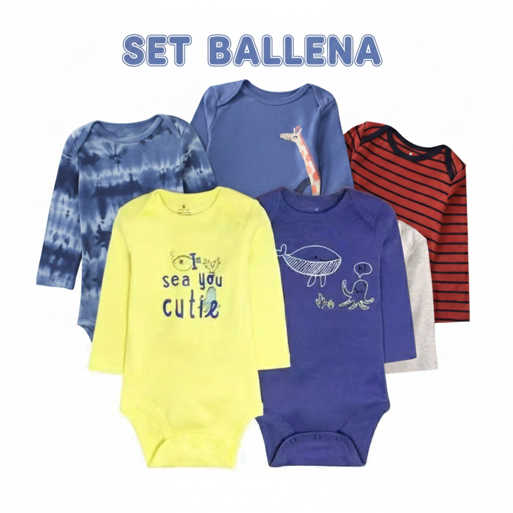 PACK 5 BODYS ALGODÓN