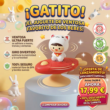 Juguete Giratorio con Ventosa para Bebés | Sonajero Sensorial Antiestrés