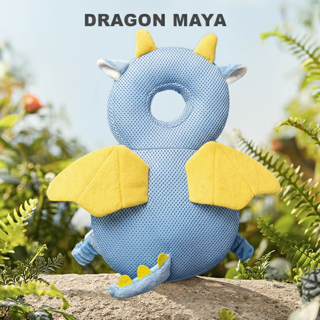 REPOSACABEZA, ANTICAIDAS PARA BEBÉS, ALMOHADA DE ESPALDA CON PROTECTOR