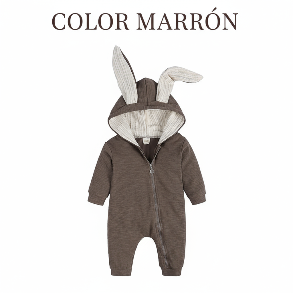 Mono de una pieza con capucha y cremallera